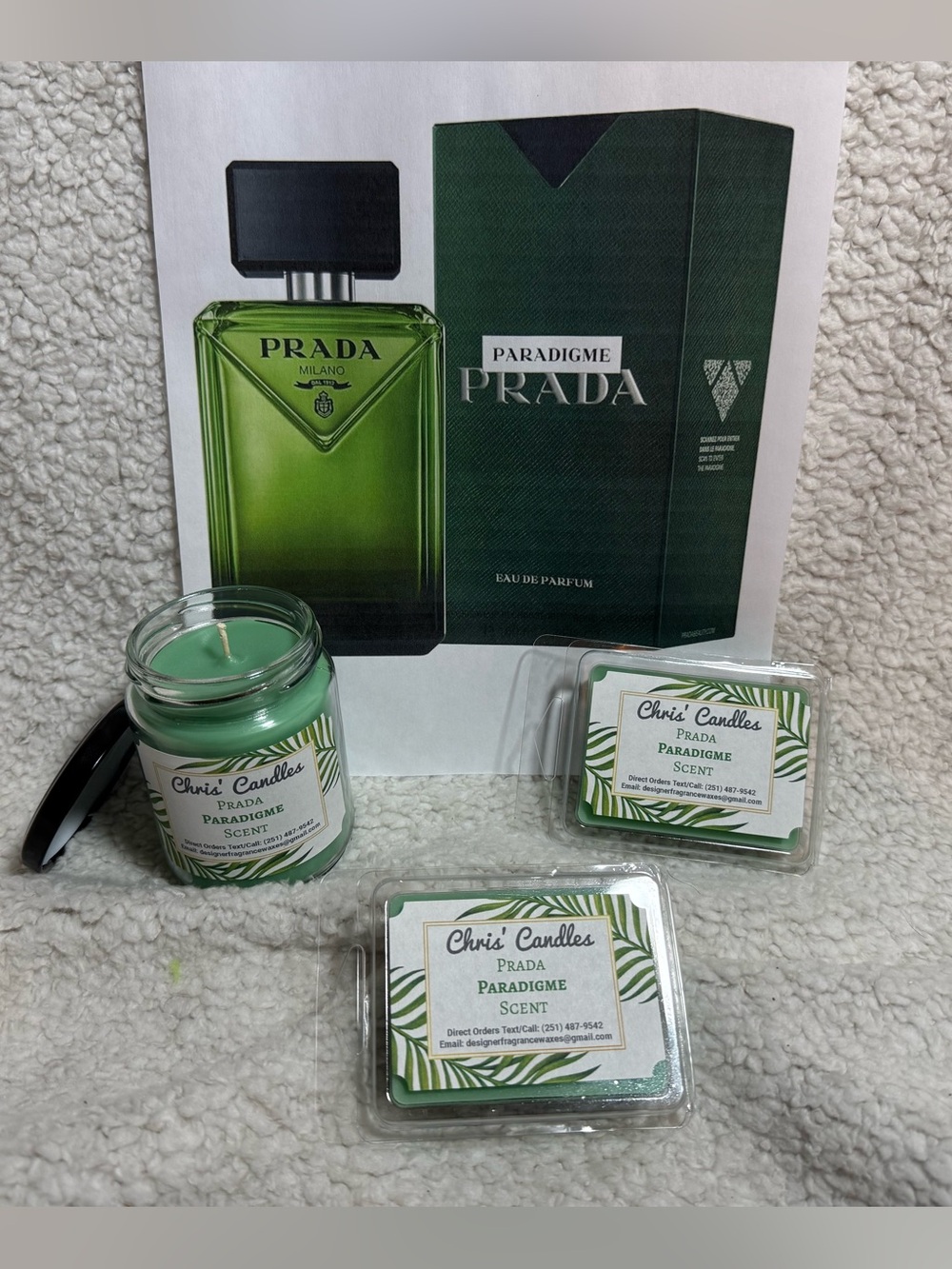 Prada Paradigme Scent Candle/Melts Bundle (type)